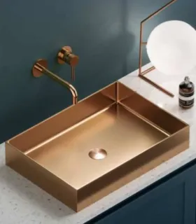 Lavabo d'appoggio in acciaio Inox SATURN | KARAG | AP shop