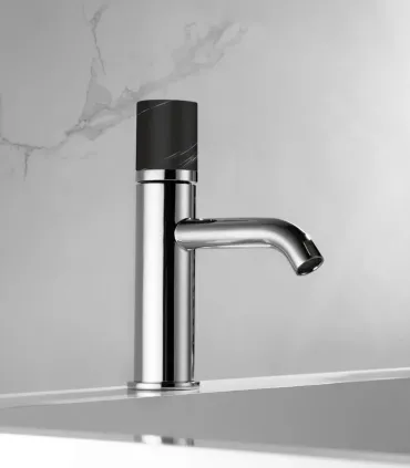 Miscelatore Lavabo "Joan" Cromo e Marmo Nero| Karag | AP Shop