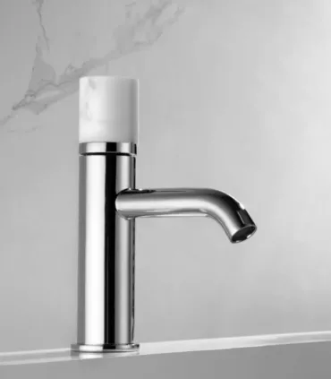 Miscelatore Lavabo "Joan Marmo Bianco" Cromo e Marmo Bianco | Karag | Ap shop
