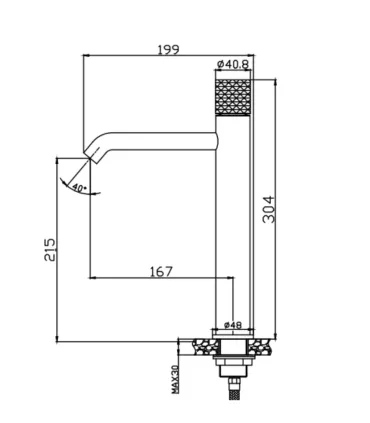 Miscelatore Lavabo Alto Joan Brass Pattern | Karag | Ap Shop