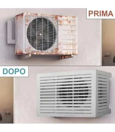 Copricondizionatore copertura per climatizzatore LINEAR M Bianco in alluminio L86 x P44 x H68 cm