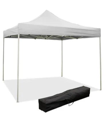 Gazebo richiudibile pieghevole 3 X 3 Bianco ricoperto in PVC impermeabile