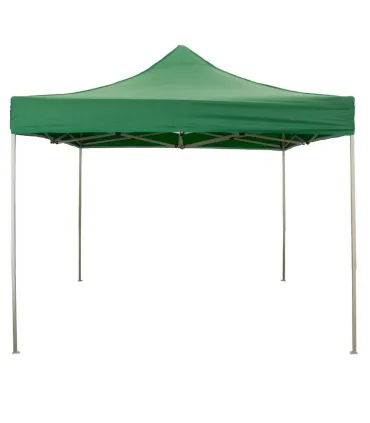 Gazebo richiudibile pieghevole 3 X 3 Verde ricoperto in PVC impermeabile