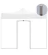 Telo laterale 3x2m bianco impermeabile con porta avvolgibile per gazebo richiudibile 3x3mt