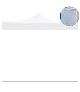 Telo laterale 3x2mt bianco impermeabile ricambio per gazebo richiudibile 3x3mt