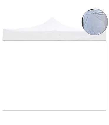 Telo laterale 3x2mt bianco impermeabile ricambio per gazebo richiudibile 3x3mt