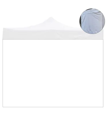 Telo laterale 2x2mt bianco impermeabile ricambio per gazebo richiudibile 2x2mt