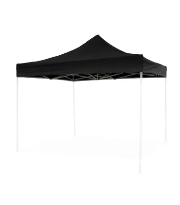 Telo laterale 3x2mt nero impermeabile con porta avvolgibile per gazebo richiudibile