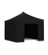 Telo laterale 3x2mt nero impermeabile con porta avvolgibile per gazebo richiudibile