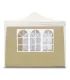 Telo laterale 3x2m beige con finestre per gazebo richiudibile 3x3mt