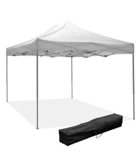 Gazebo richiudibile pieghevole 3 X 4,5 Bianco ricoperto in PVC impermeabile