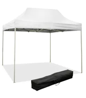 Gazebo richiudibile pieghevole 3 X 2 Bianco ricoperto in PVC impermeabile