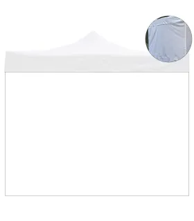 Telo laterale 4,5x2mt impermeabile bianco ricambio per gazebo richiudibile