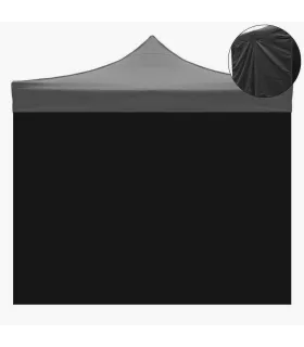 Telo laterale 3x2mt nero impermeabile di ricambio per gazebo richiudibile