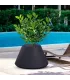Vaso in resina da esterno interno per piante tondo conico design d.60x35h Stromboli Antracite