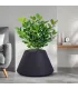Vaso in resina da esterno interno per piante tondo conico design d.60x35h Stromboli Antracite