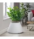 Vaso in resina da esterno interno per piante tondo conico design d.60x35h Stromboli Bianco