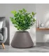 Vaso in resina da esterno interno per piante tondo conico design d.60x35h Stromboli Tortora