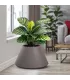 Vaso in resina da esterno interno per piante tondo conico design d.60x35h Stromboli Tortora