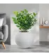 Vaso in resina da esterno interno per piante tondo a sfera di design d.40x33h Botticelli Bianco