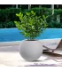 Vaso in resina da esterno interno per piante tondo a sfera di design d.40x33h Botticelli Beige