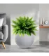Vaso in resina da esterno interno per piante tondo a sfera di design d.40x33h Botticelli Beige