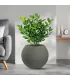 Vaso in resina da esterno interno per piante tondo a sfera di design d.40x33h Botticelli Verde