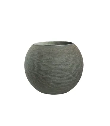 Vaso in resina da esterno interno per piante tondo a sfera di design d.40x33h Botticelli Verde