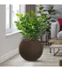 Vaso in resina da esterno interno per piante tondo a sfera di design d.40x33h Botticelli Marrone