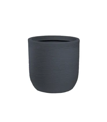 Vaso in resina da esterno interno per piante cilindro di design d.35x34h Raffaello Grigio