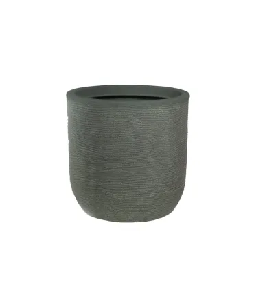 Vaso in resina da esterno interno per piante cilindro di design d.35x34h Raffaello Verde