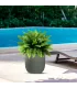Vaso in resina da esterno interno per piante cilindro di design d.35x34h Raffaello Verde