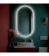 Specchio da bagno ovale retroilluminato reversibile OLIVIA LED 50x90 Made in Italy