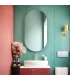 Specchio da bagno ovale retroilluminato reversibile OLIVIA LED 50x90 Made in Italy