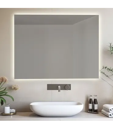 Specchio da bagno retroilluminato reversibile AURORA LED 70x90 Made in Italy