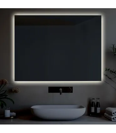 Specchio da bagno retroilluminato reversibile AURORA LED 70x90 Made in Italy