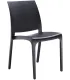 Sedia set 4 pz in resina impilabile made in Italy design per interno esterno SOFIA Nera