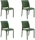 Sedia set 4 pz in resina impilabile made in Italy design per interno esterno SOFIA Verde Salvia