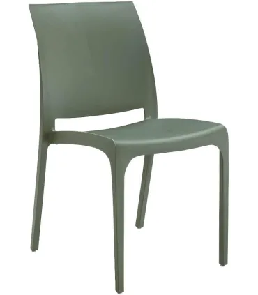Sedia set 4 pz in resina impilabile made in Italy design per interno esterno SOFIA Verde Salvia