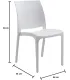 Sedia set 4 pz in resina impilabile made in Italy design per interno esterno SOFIA Verde Salvia
