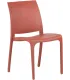Sedia set 4 pz in resina impilabile made in Italy design per interno esterno SOFIA Rossa