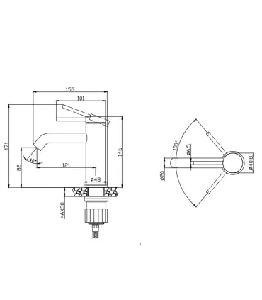 Miscelatore lavabo JOAN Cromo | Karag | AP SHOP