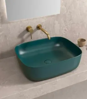 Lavabo Verde Opaco da appoggio