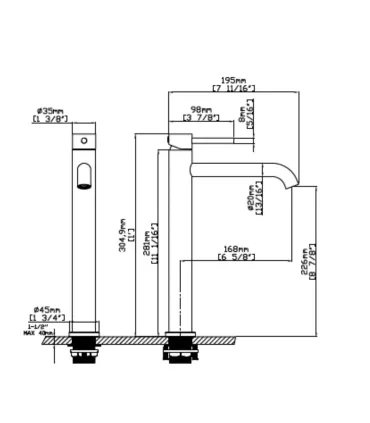 Miscelatore Lavabo Alto "Artemis Inox Satinato" I KARAG I Ap shop