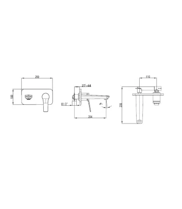 Miscelatore Lavabo da Incasso "Andare" Diverse Finiture I KARAG I Ap shop