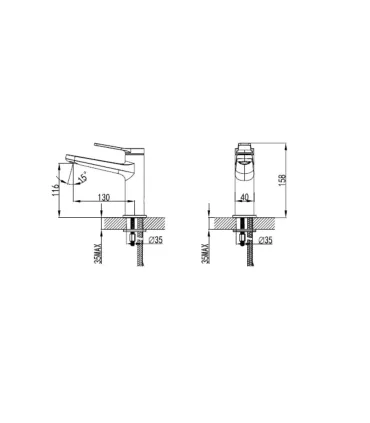 Miscelatore Lavabo "Andare Bianco-Bronze" I KARAG I Ap Shop