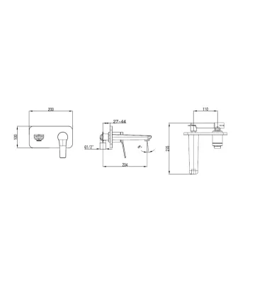 Miscelatore Lavabo da Incasso "Andare Bianco-Bronze" I KARAG I Ap shop
