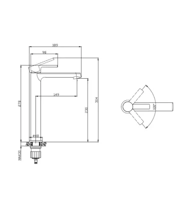 Miscelatore Lavabo Alto "Tati" I KARAG I Ap shop