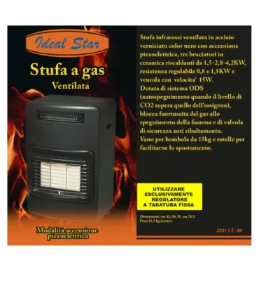 Stufa a Gas Ventilata "Ideal Star" I CARDINALE I Ap shop