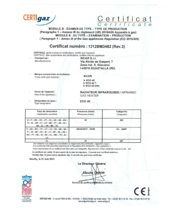 Stufa a Gas Metano Infrarossi "Eco 40" I Ap shop